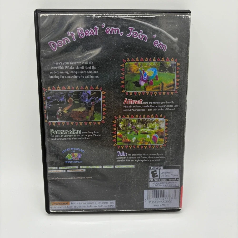 EX-LIBRARY Viva Pinata Xbox‎ 360 Game Disc Manual Case ESRB E Microsoft complete